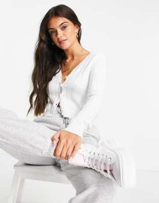 Hollister Balloon Sleeve Cardigan In White ModeSens