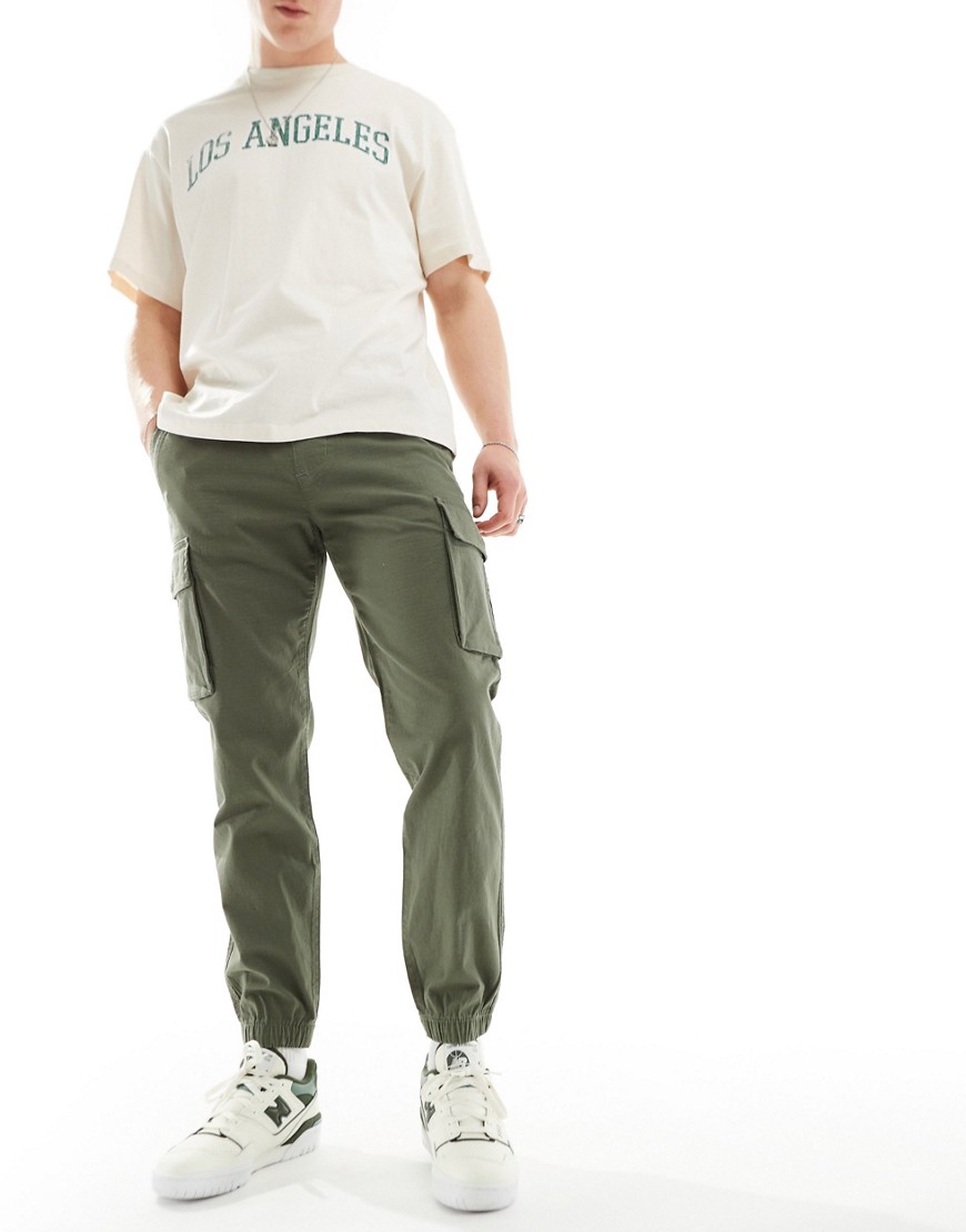 Hollister ripstop cargo jogger in green