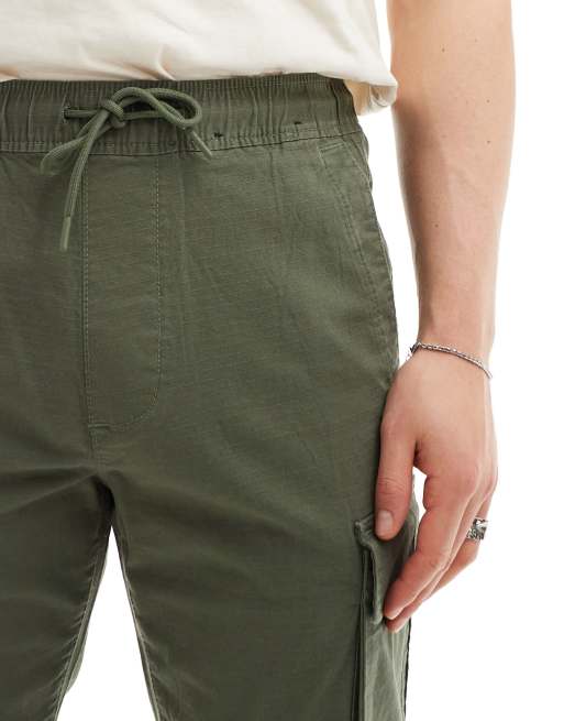 Hollister ripstop cargo jogger in green ASOS