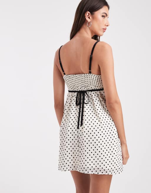 Hollister - Robe babydoll courte en mousseline à pois, 4 de 4