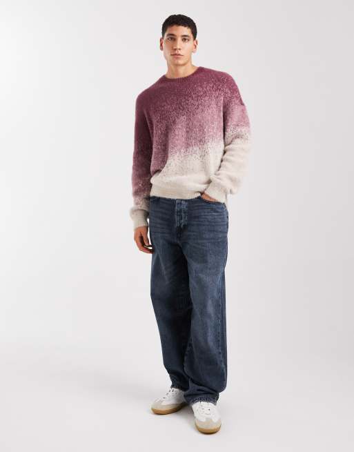 Hollister – Rosa, fluffig tröja med boxig passform och ombréeffekt, 2 av 5