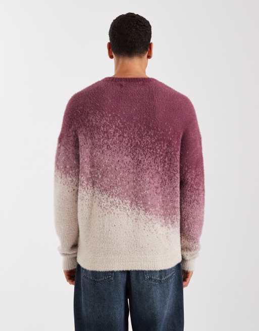 Hollister – Rosa, fluffig tröja med boxig passform och ombréeffekt, 3 av 5