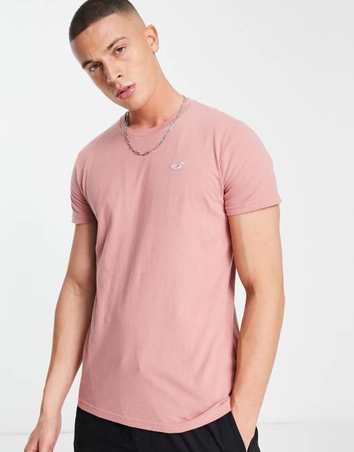 Hollister - Rosa t-shirt med logoikon, 3 af 4