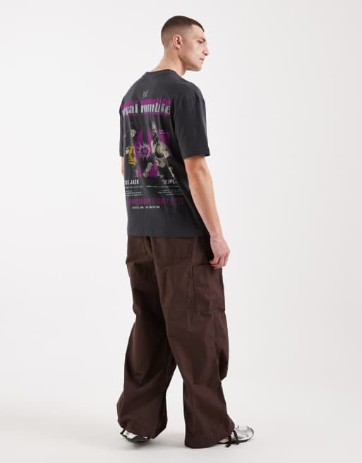 Hollister royal rumble graphic t-shirt in grey, 2 of 5