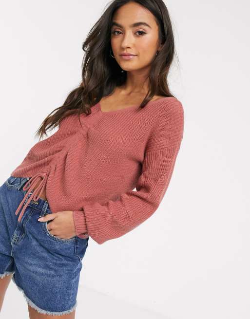Ruched jumper best sale