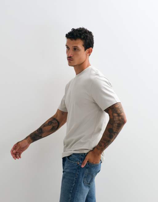 Hollister ruimvallend everyday T-shirt in lichtbeige, 2 van 5