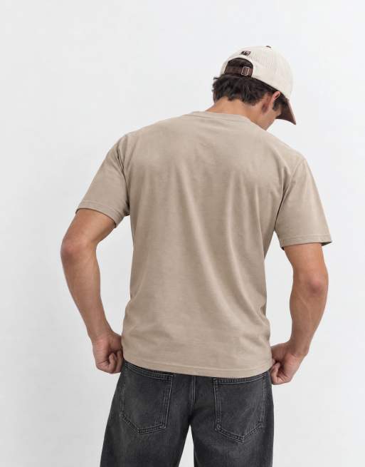 Hollister ruimvallend T-shirt in lichtbruin, 8 van 10