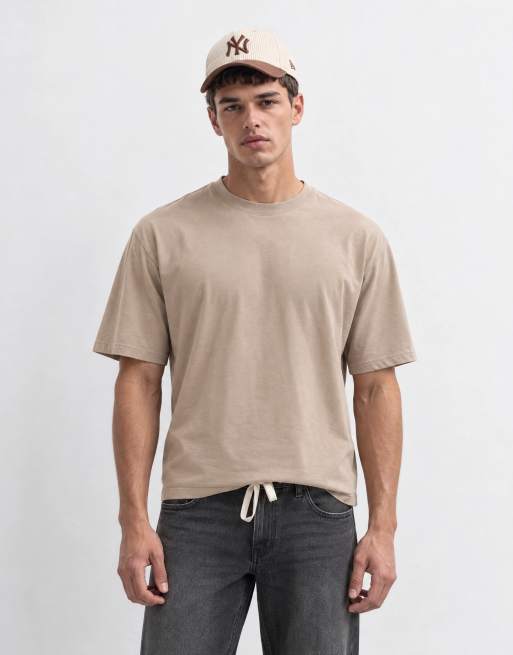 Hollister ruimvallend T-shirt in lichtbruin, 9 van 10
