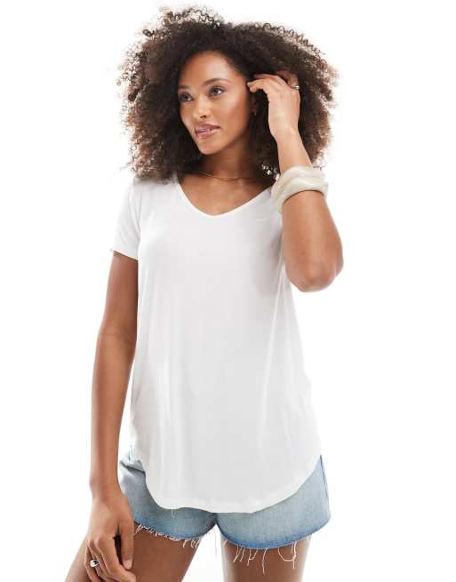 Hollister - Ruimvallend T-shirt met logodetail in wit, 2 van 4