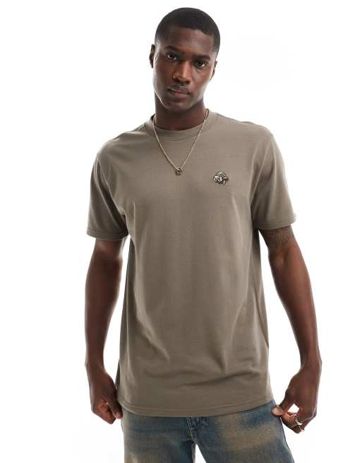 Hollister - Ruimvallend T-shirt met logoprint in bruin, 3 van 4