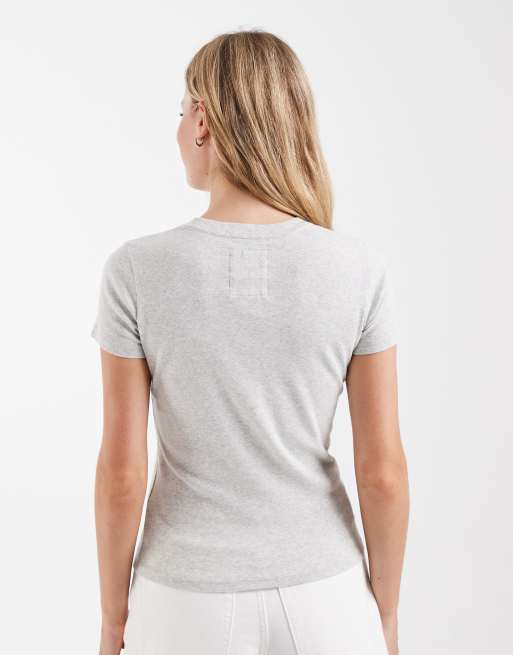 Hollister – Santa Monica – Ljusgrå, kort t-shirt, 4 av 4