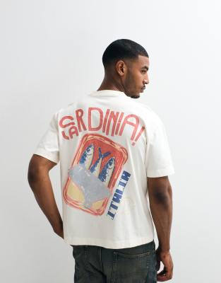 Hollister Sardinia Back Graphic Boxy T-shirt In White