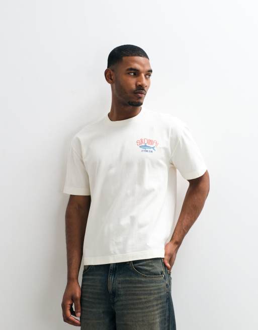Hollister Sardinia back graphic boxy t-shirt in white, 3 of 5