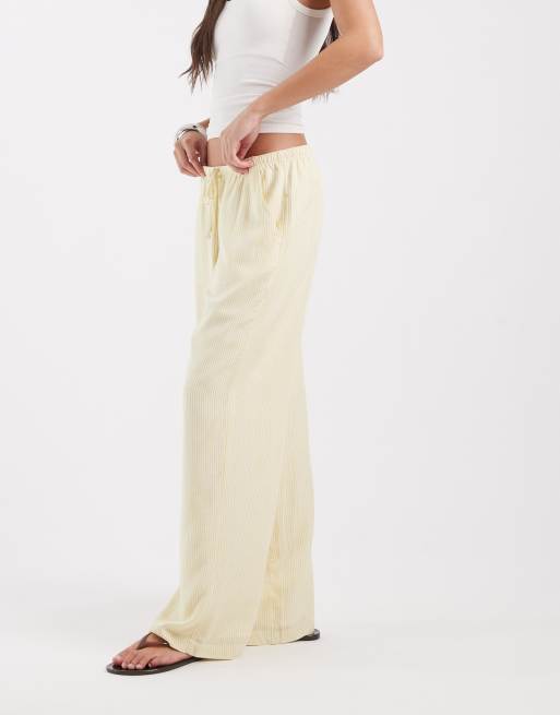 Hollister – Schlupfhose in gestreiftem Gelb mit geradem Schnitt, 3 von 5