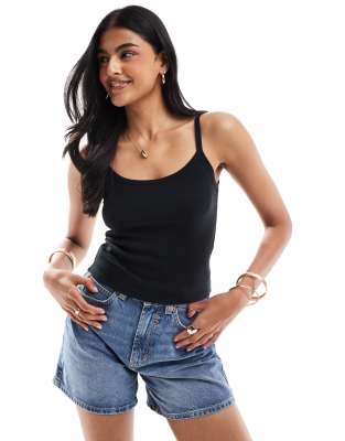 Hollister scoop neck cami top in black | ASOS