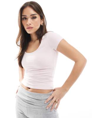 Hollister script logo t-shirt in sage green