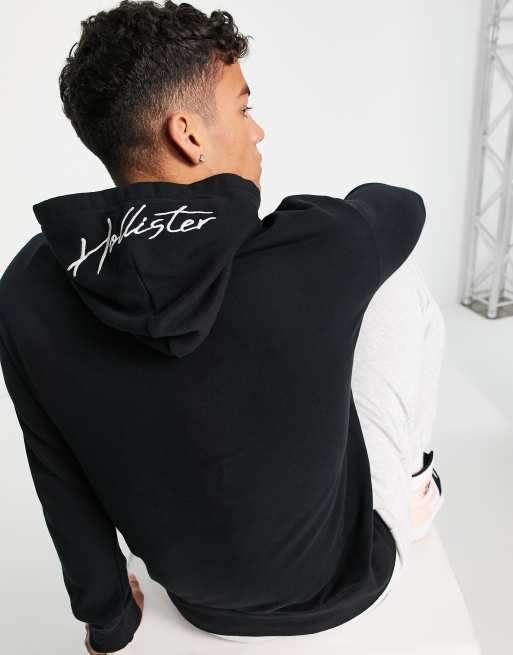 Embroidered logo online hoodie hollister