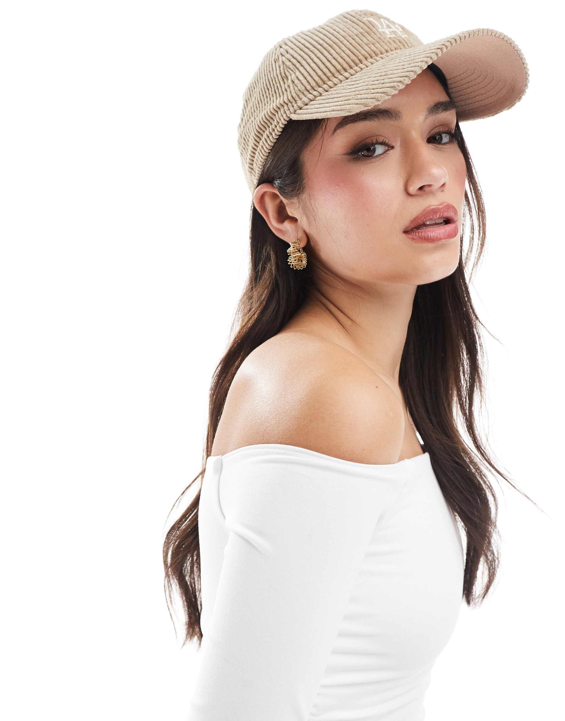 hollister seamless long sleeve shirred off the shoulder wrap top in white