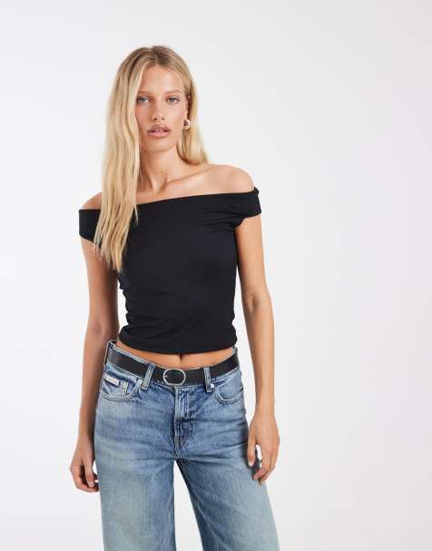 Hollister seamless topp med bara axlar i svart - view 1