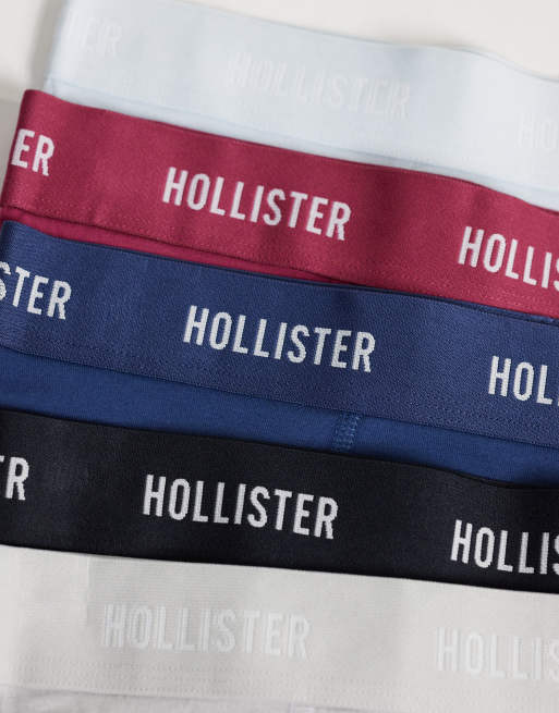 Hollister - Set van 5 boxershorts met gulp aan de voorkant in multi, 3 van 3