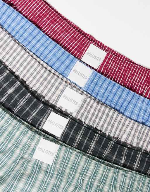 Hollister - Set van 5 geruite boxershorts in multi, 2 van 3