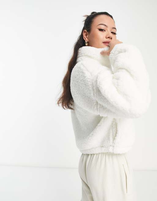 Half zip fuzzy jacket online