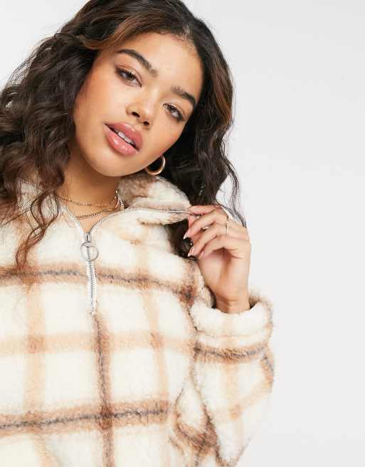Hollister half zip best sale sherpa