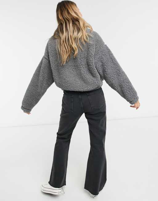 Hollister half zip sherpa outlet