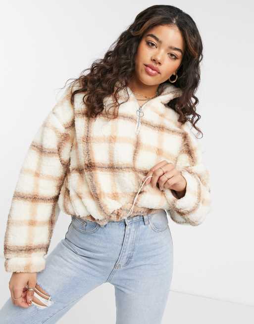 Hollister half zip sherpa sweatshirt shop