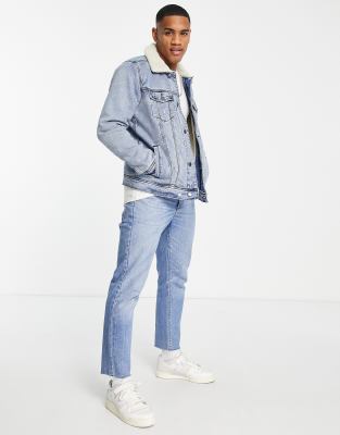 hollister sherpa jean jacket