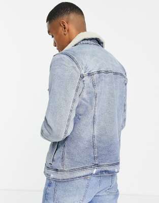 hollister sherpa jean jacket