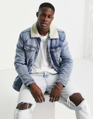 Hollister sherpa denim clearance jacket