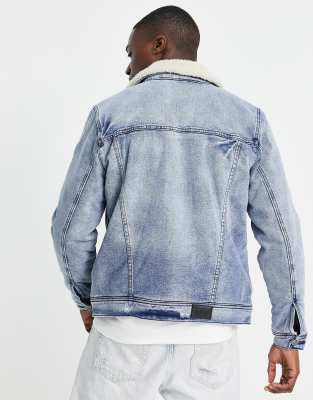 hollister sherpa jean jacket