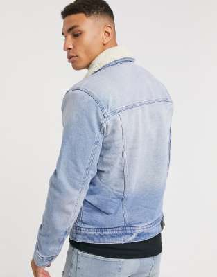 hollister sherpa denim jacket