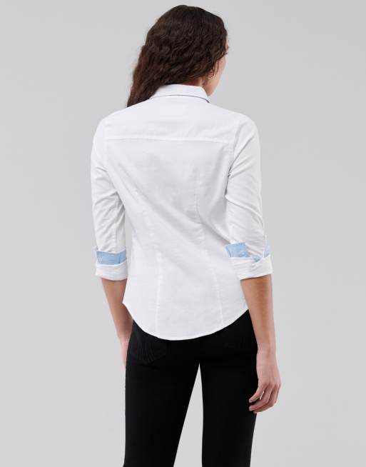 hollister womens white shirt