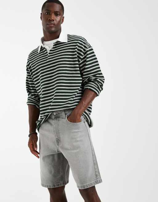 Hollister - Short baggy en jean - Gris clair délavé, 2 de 5