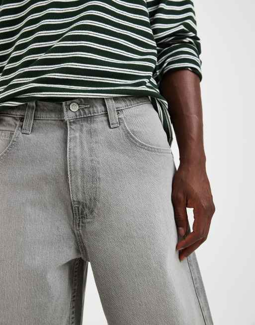 Hollister - Short baggy en jean - Gris clair délavé, 3 de 5