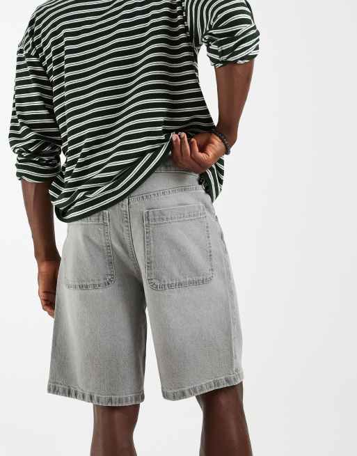 Hollister - Short baggy en jean - Gris clair délavé, 5 de 5