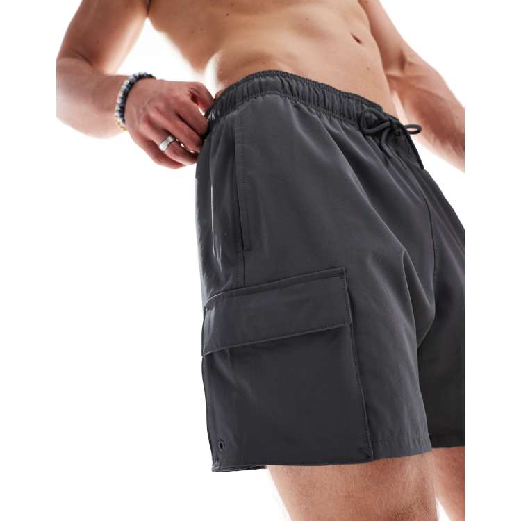 Hollister Short de bain 9 pouces a poches laterales Noir Cra wallonieShops