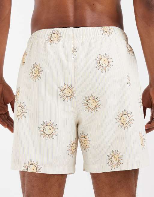 Hollister - Short de bain en crépon imprimé soleils - Jaune, 5 de 5