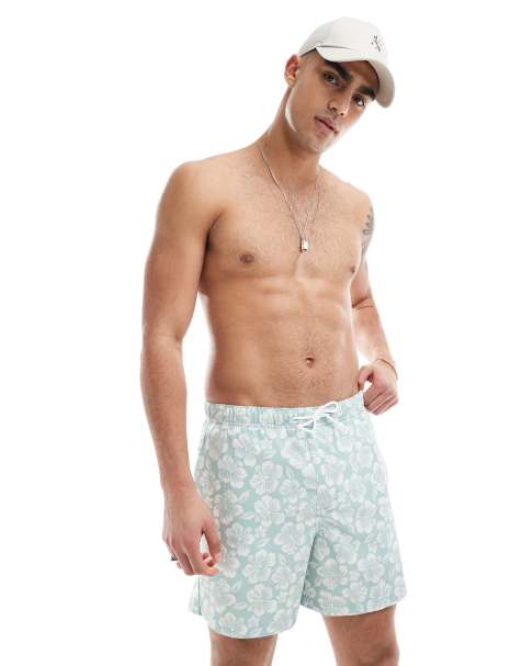 Hollister - Short de bain style années 2000 à imprimé fleuri - Bleu clair - view 1