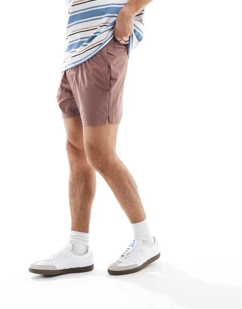Hollister - Short hybride 5 pouces en nylon avec logo ton sur ton - Rose sombre - view 1