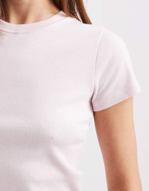Hollister short sleeve baby tee in light pink, 2 of 4