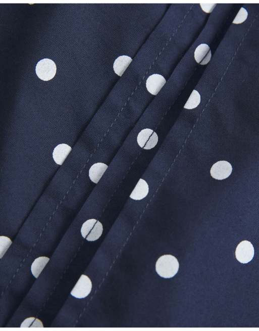 Hollister Short-sleeve button front shirt in navy blue dot, 4 of 4