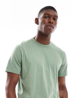 Hollister Short Sleeve Classic Fit Chest Logo T-shirt In Green