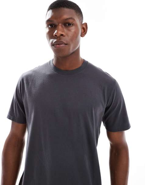 Hollister short sleeve classic fit t-shirt in charcoal - view 1
