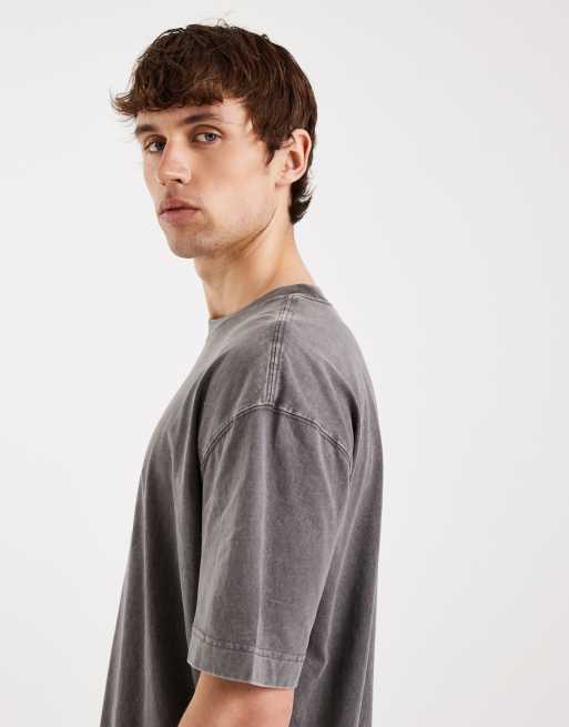 Hollister short sleeve classic t-shirt in washed grey, 3 of 5