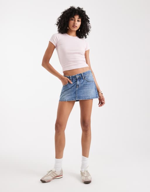 Hollister short sleeve crew neck t-shirt in lilac, 3 of 4