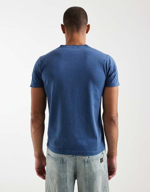 Hollister short sleeve Henley T-shirt in navy, 3 of 5