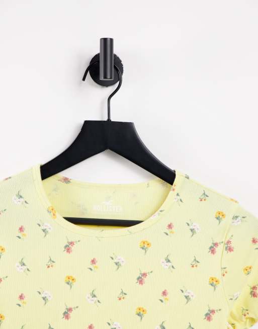 Hollister short sleeve lettuce baby t shirt in yellow ASOS